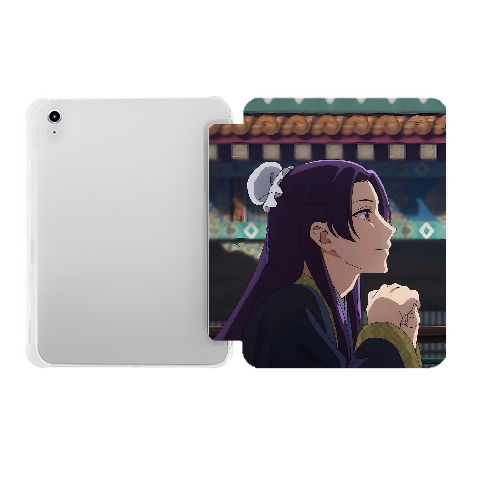 （画像用） 薬屋のひとりごと The Apothecary Diaries IPad ケース ペン収納付き 三つ折りスタンド PUレザー×シリコン 対応機種9.5/10.5/10.9インチ